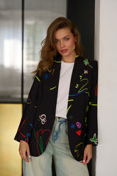 Botanical oversize jacket